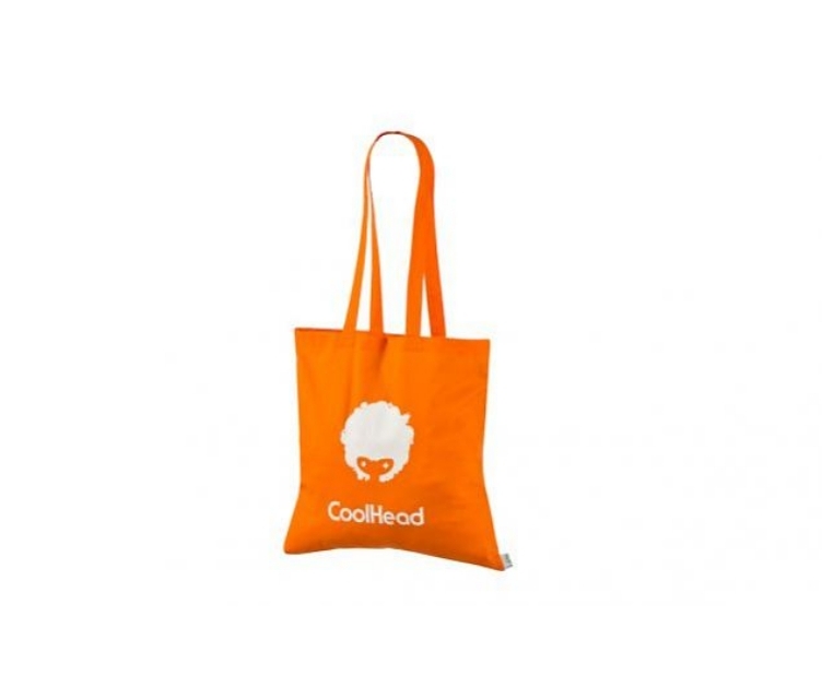 Sinist värvi ümbertöödeldud puuvillast kotid personaalse trükiga