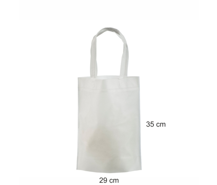 Kassar av vitt non woven-tyg_29x35