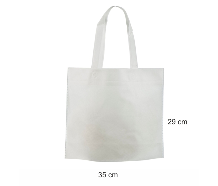 Kassar av vitt non woven-tyg_35x29