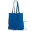 Blå mulepose i bomuld med bred bund_38x10x42 cm