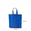 Blå non woven stofposer35×29+11 cm