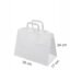 Hvite papirposer med flat hank35x17x24