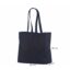 Sort mulepose i bomuld med bred bund_50×38+14 cm